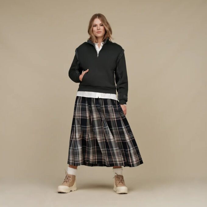 Lydi-fleece-huppari puolipitkällä vetoketjulla Lydi-fleece-huppari puolipitkällä vetoketjulla